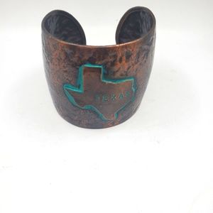 Metal Statement Bracelet Cuff Texas State Pride Fashion Western Style